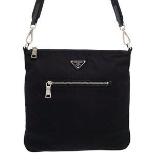 Prada Tessuto Crossbody messenger bag saffiano leather Black